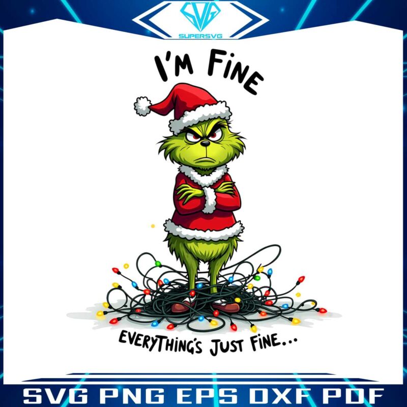 im-fine-everything-just-fine-christmas-light-funny-grinchmas-png