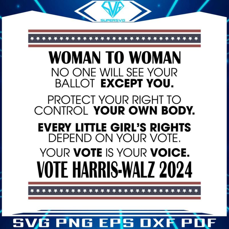 woman-to-woman-vote-harris-walz-2024-svg