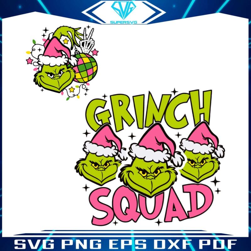 retro-grinch-squad-pink-christmas-santa-hat-svg