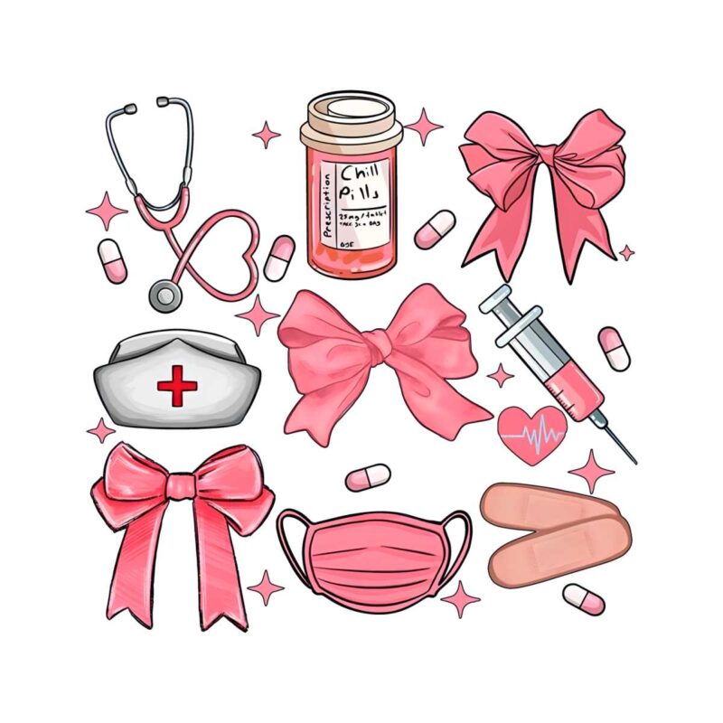 cute-pink-nurse-coquette-bow-element-png