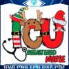 Festive ICU RN Christmas Elf Reindeer Santa Claus SVG