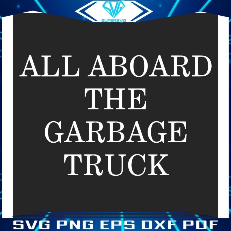 Jump on Trump 2024 Garbage Truck SVG