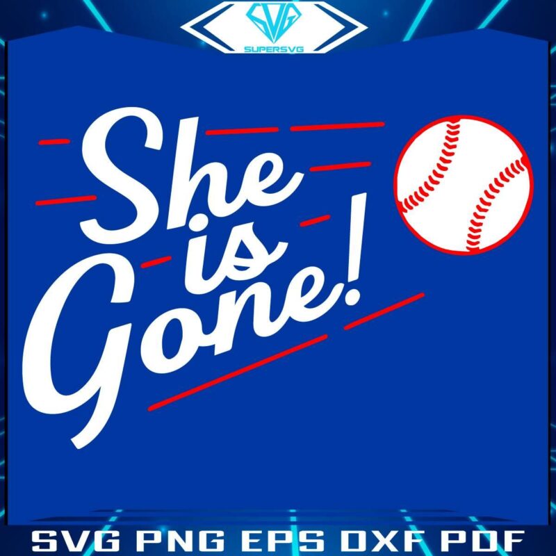 Los Angeles Baseball SVG Shes Outta Here