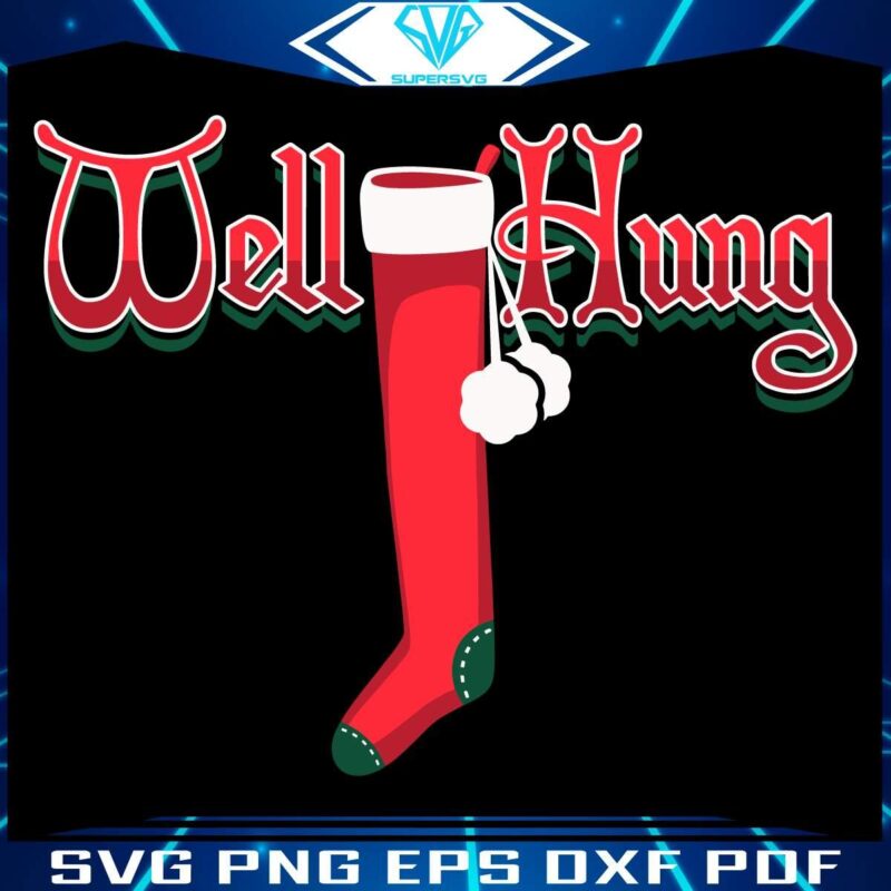 Retro Festive Stocking SVG