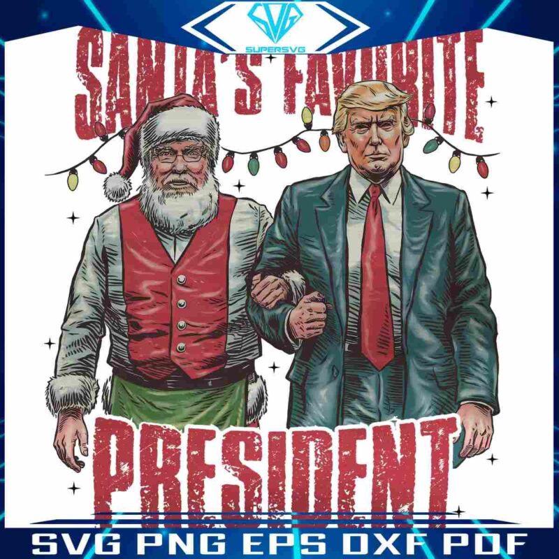 Retro Vintage Christmas Santas Favorite President PNG