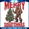 Vintage Wild West Christmas Squatch in Santa Hat SVG