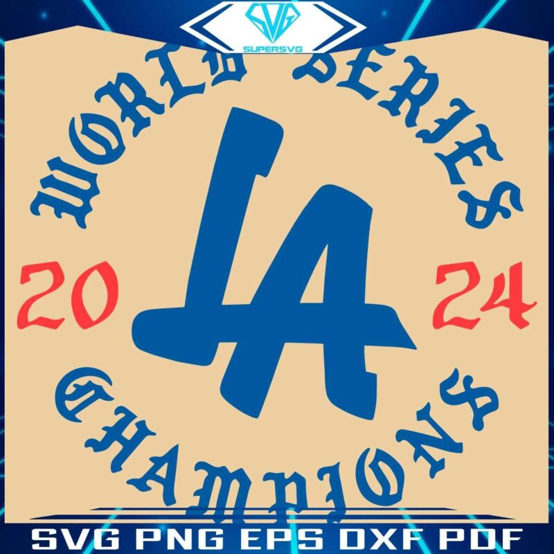 2024 LA Dodgers World Series Champions SVG