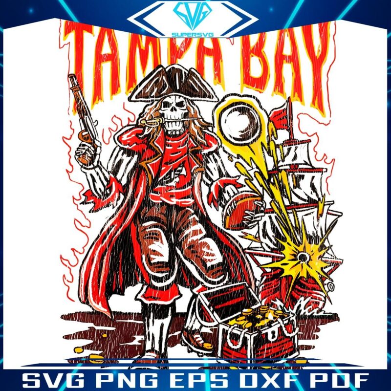 Buccaneers Skeleton Tampa Bay Football SVG or PNG