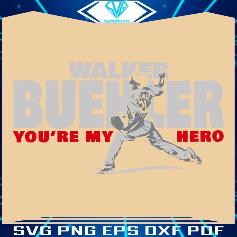 Champion LA Baseball Hero Walker Buehler SVG