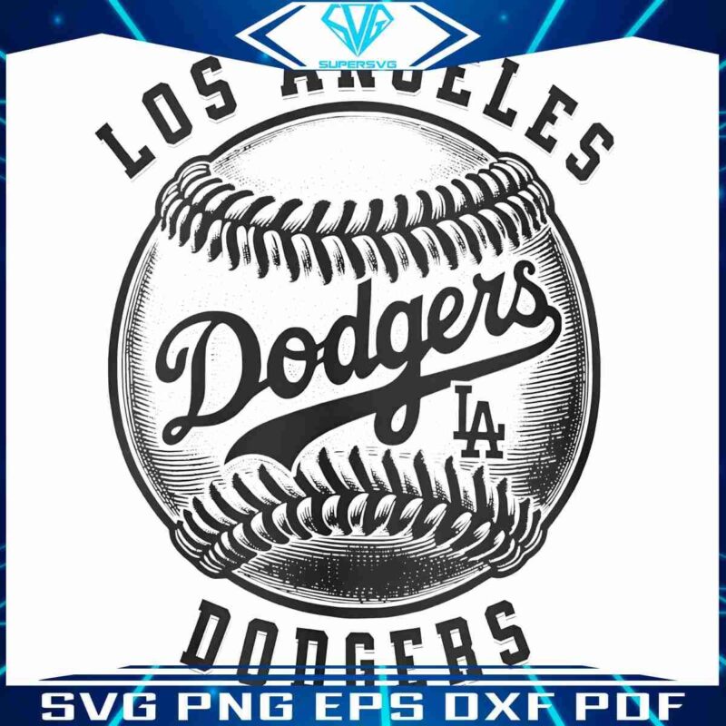 Classic Los Angeles Dodgers Baseball Logo in PNG Format