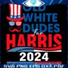 Classic Patriotic SVG White Men Support Harris in 2024