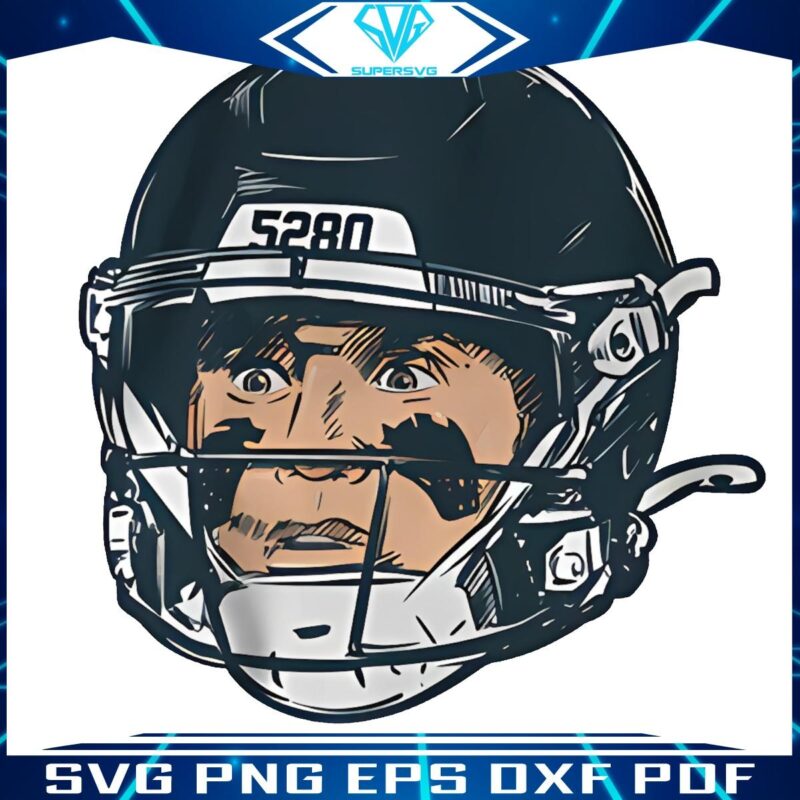 Crazy Eyes Bo Nix Denver Broncos Football PNG