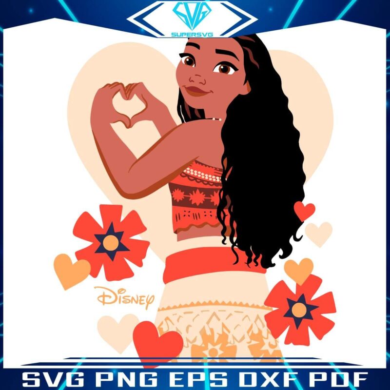 Disney Moana 2 SVG A Cartoon Adventure of Love