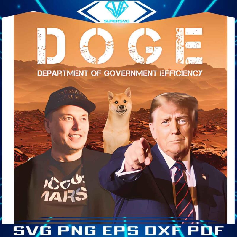 Elon Musk and Trump Revamp Gov Efficiency with Doge PNG