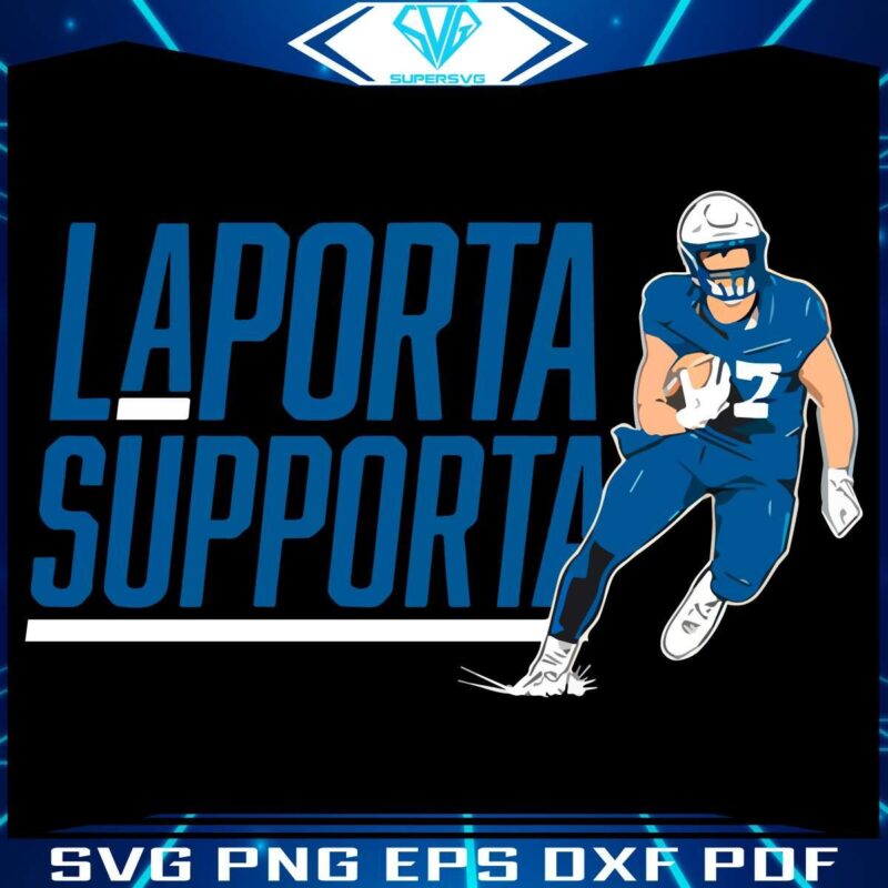 Exclusive Detroit Lions Sam Laporta Supporta PNG