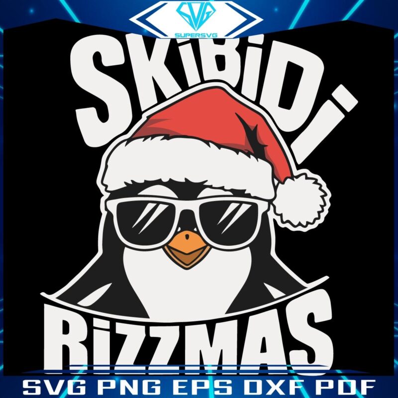 Festive Skibidi Penguin PNG for Rizzmas Celebrations