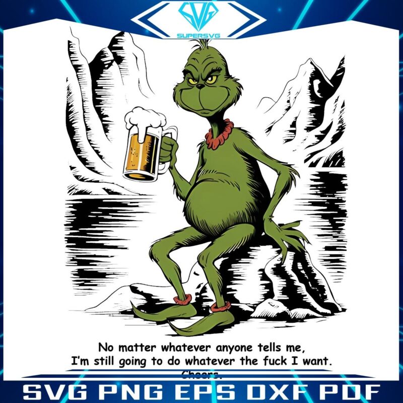 Grinch Beer PNG Unshaken by Opinions