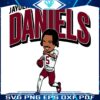 Jayden Daniels Illustrated as Washington Football Player PNG