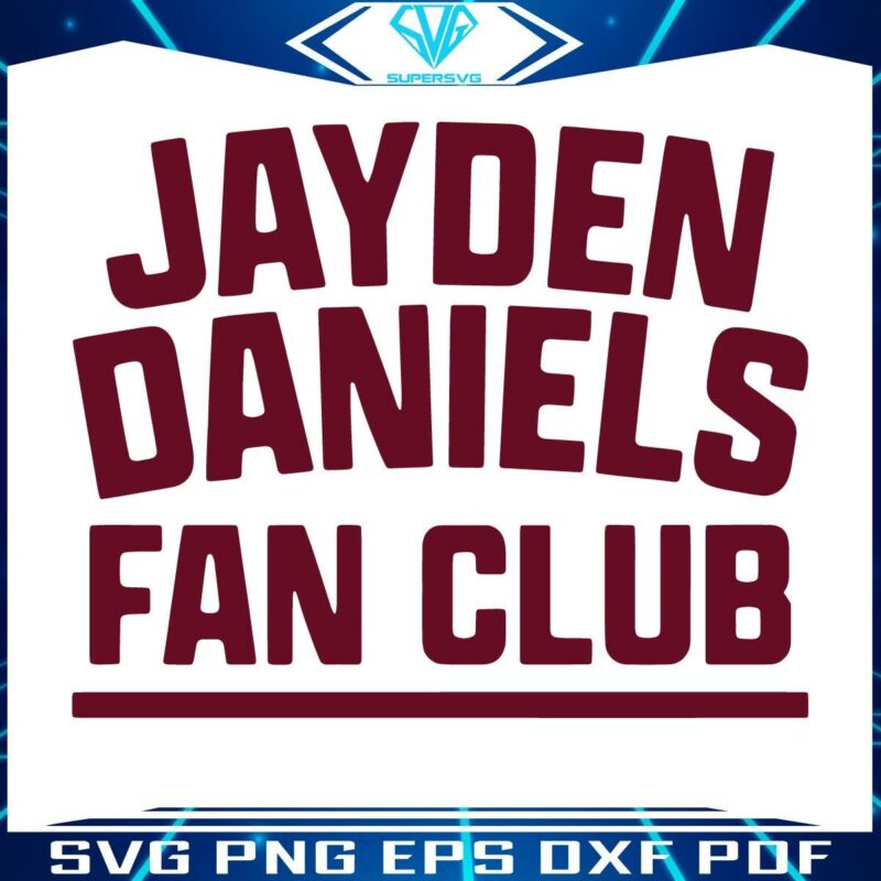 Jayden Daniels Retro Fan Club SVG Design