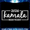 Kamala for Madam President 2024 SVG