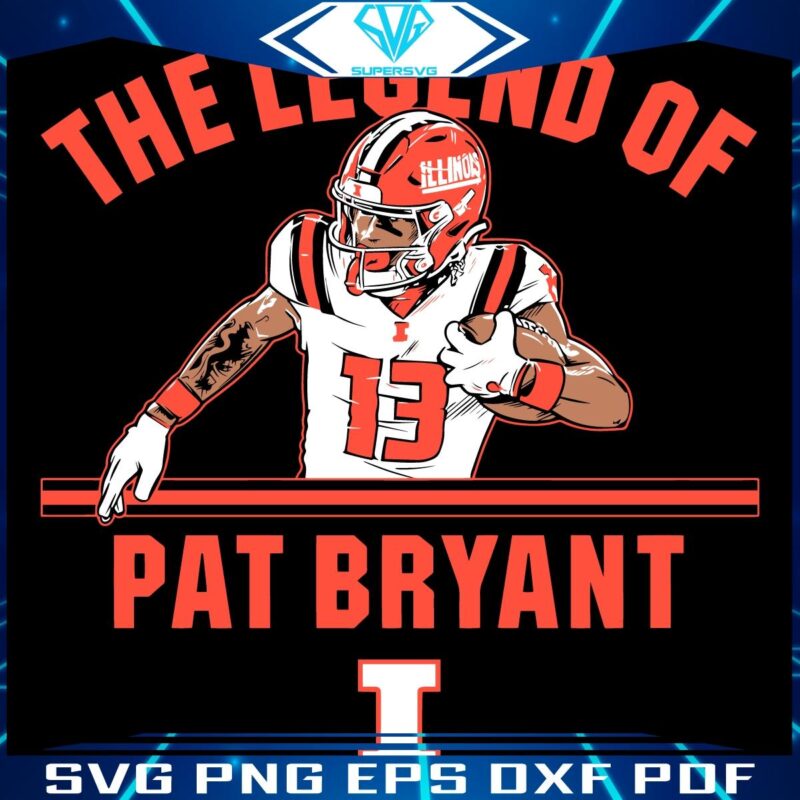 Pat Bryant Illinois Football Legend SVG Tribute