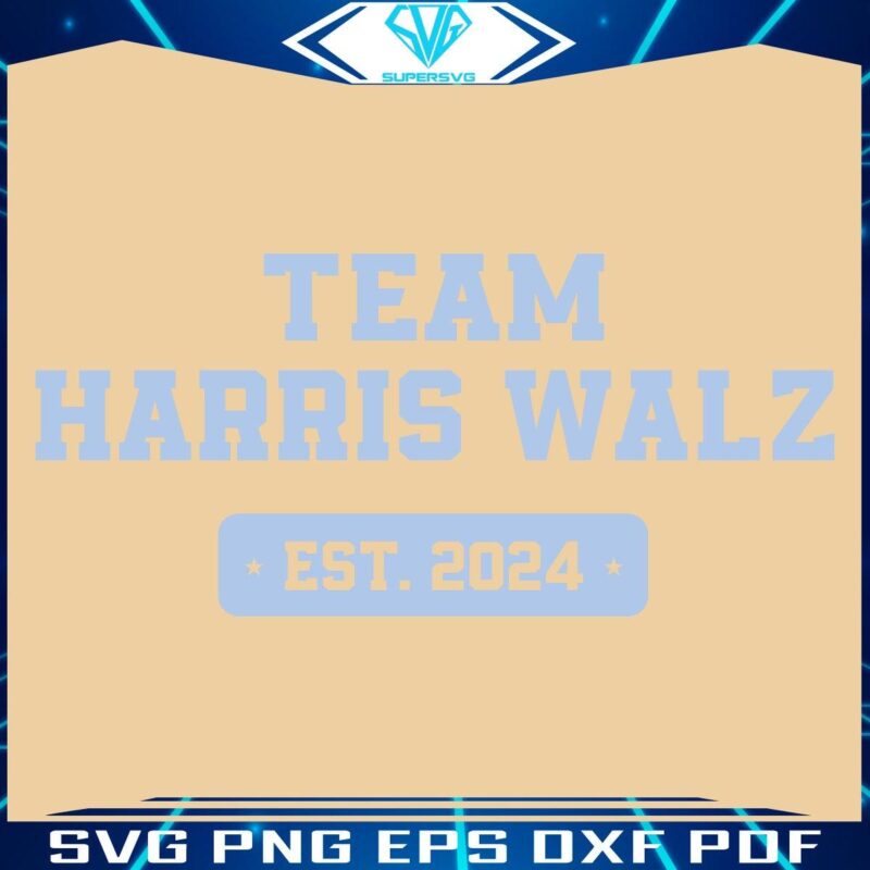 Retro Harris Walz Team Established Nov 2024 SVG