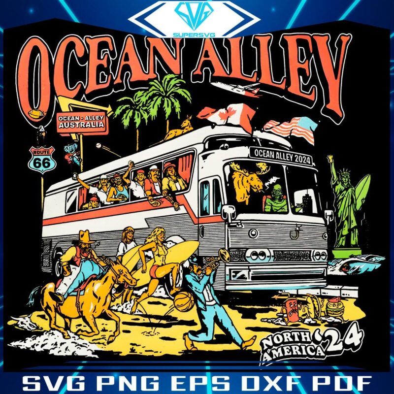 Retro Ocean Alley North America 2024 Tour PNG