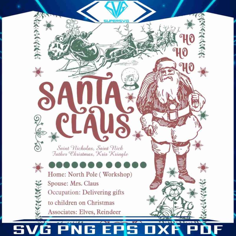 Retro Santa Claus Saint Nick Saint Nicholas PNG Image