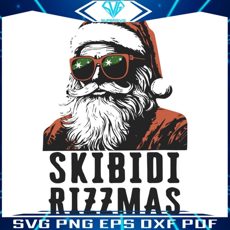 Santa Claus SVG for a Skibidi Rizzmas Celebration