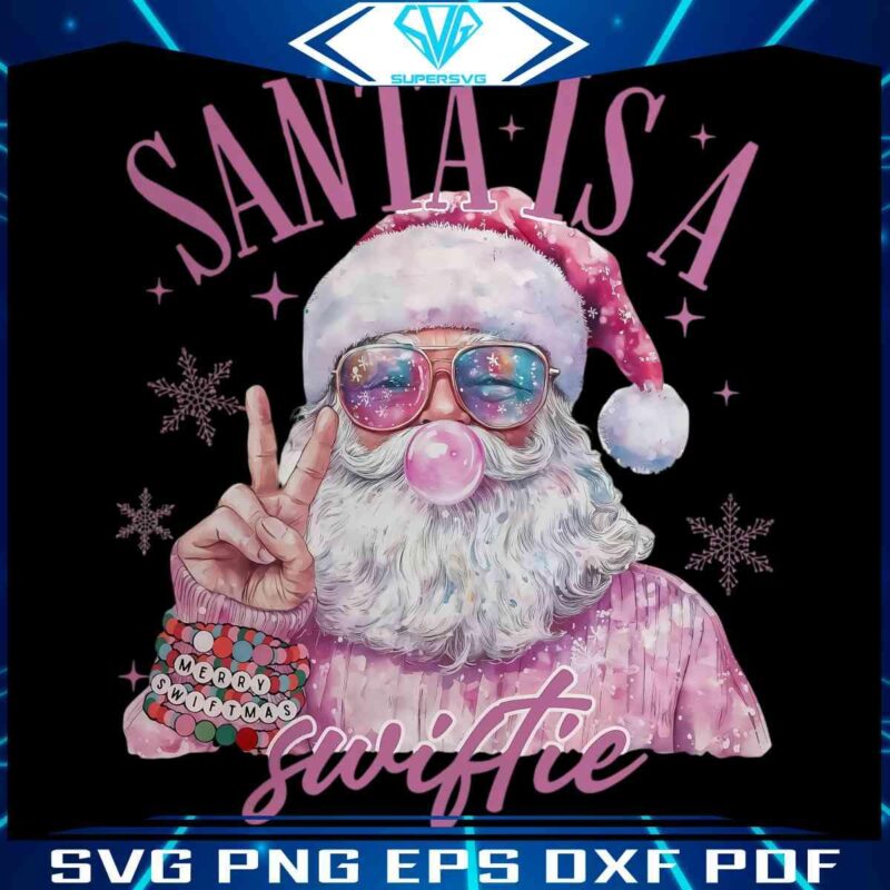 Santa Claus SVG Pink Christmas Swiftie