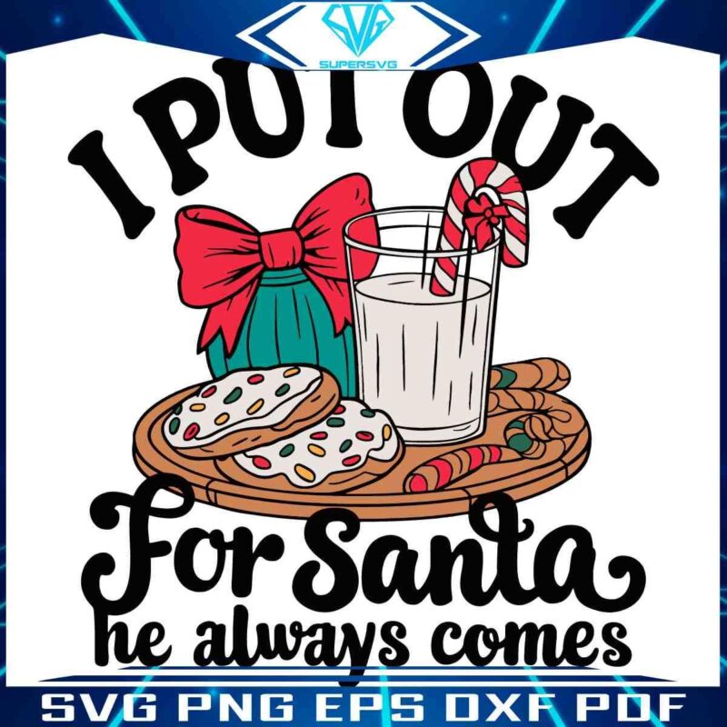 Santas Treats SVG Christmas Milk Cookies