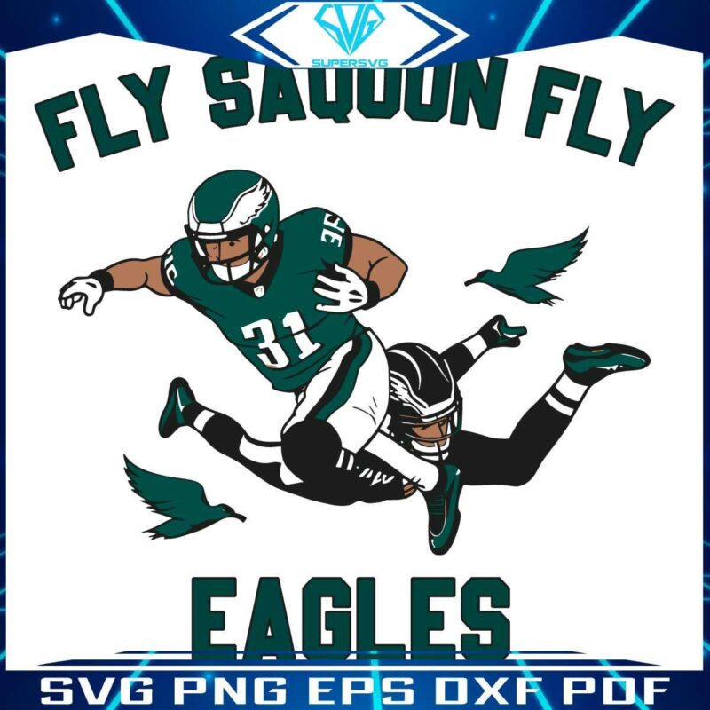 Saquon Barkley Eagles Football Player SVG