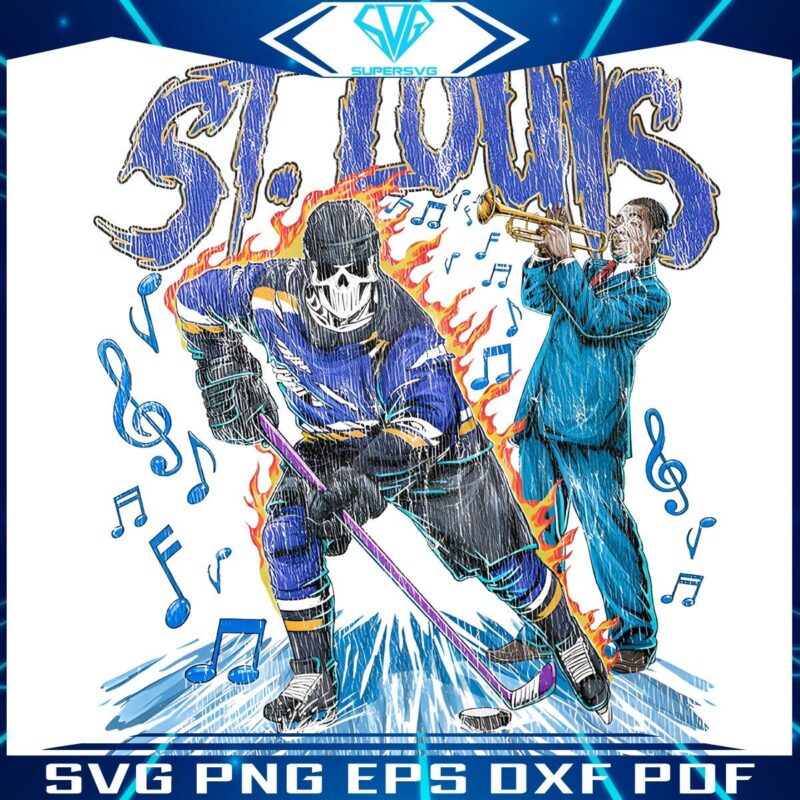 St Louis Blues Skeleton Hockey Player PNG