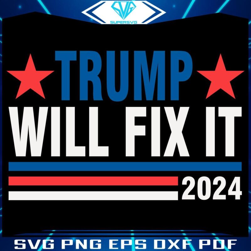 Support Trump 2024 Vote SVG for President