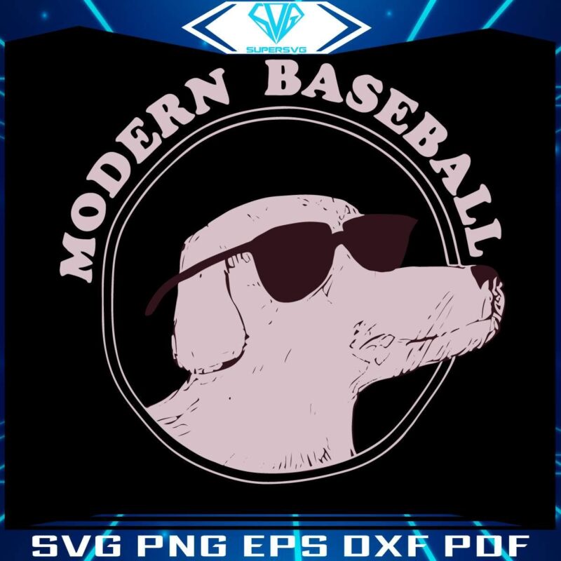 Trendy Baseball Dog in Sunglasses PNG