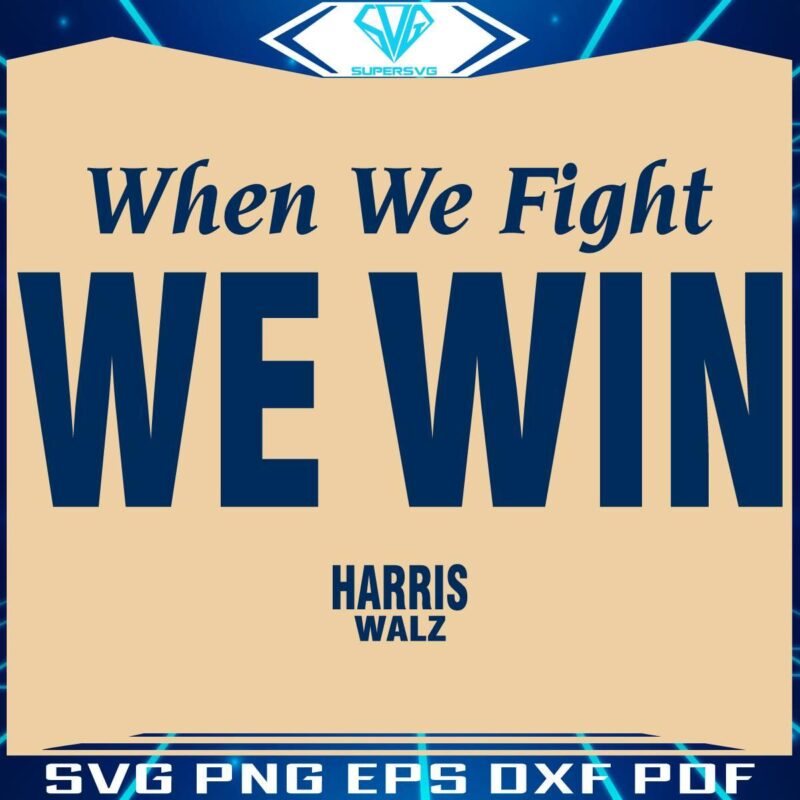 Victory in 2024 Choose Harris Walz for Success SVG