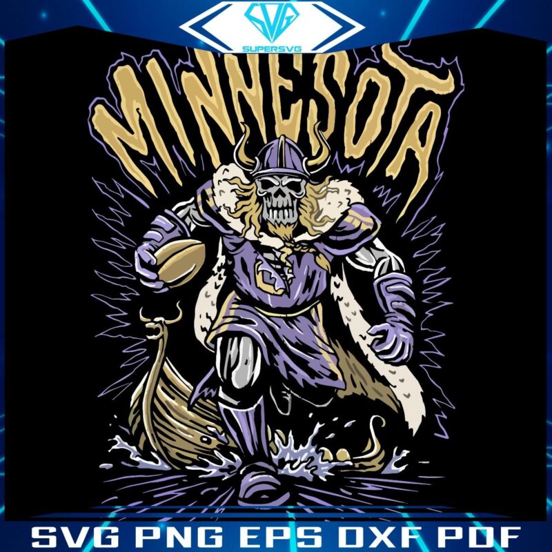 Vikings Skeleton Players Minnesota Football PNG Artwork