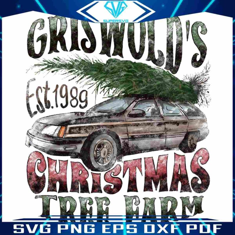 Vintage Christmas Movie at Griswolds Christmas Tree Farm PNG