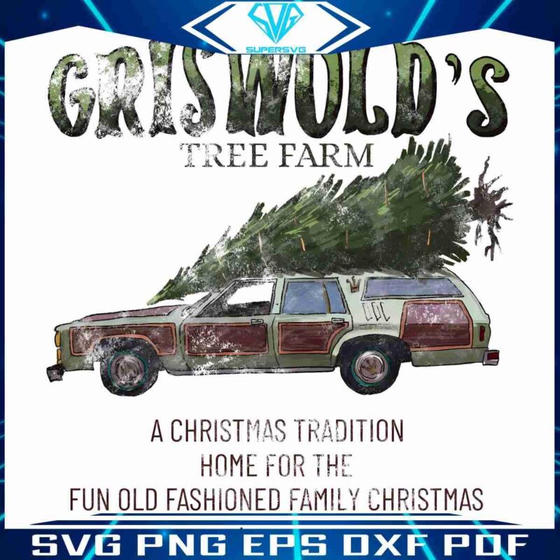 Vintage Christmas Vacation Movie at Griswolds Tree Farm PNG