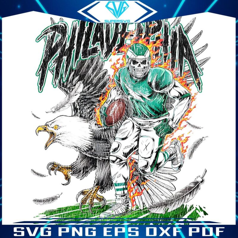 Vintage Eagles Skeleton Football SVG A Throwback Classic