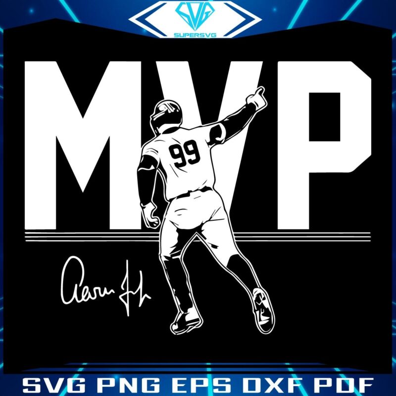 Yankees Superstar Aaron Judge MVP Signature PNG