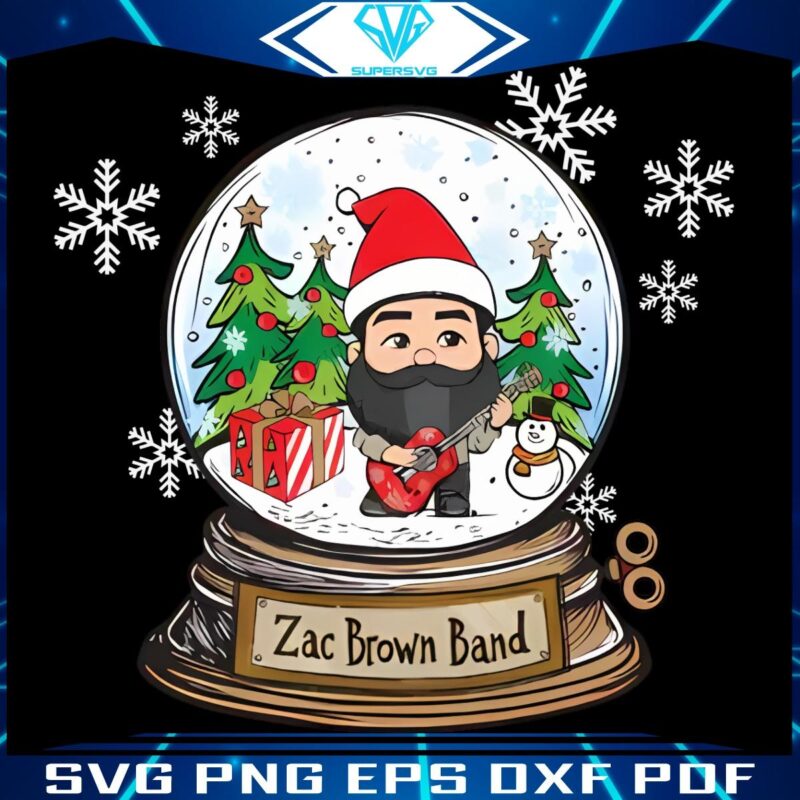 Zac Brown Band Festive Snow Globe PNG Image