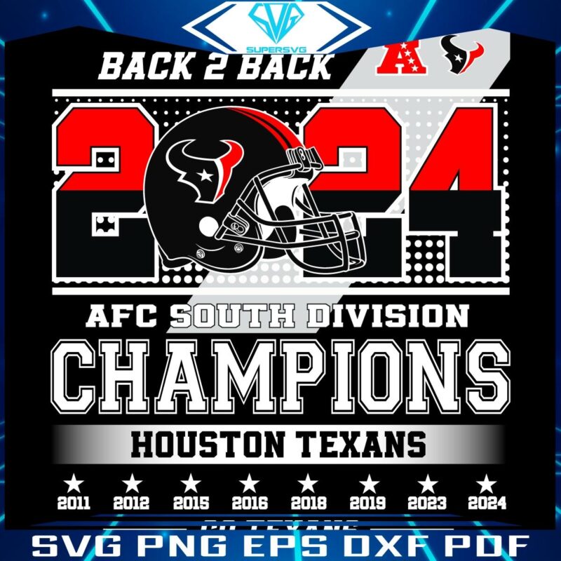 2024 AFC South Champs Houston Texans SVG Celebration