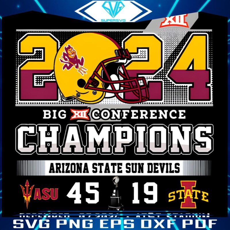 2024 Big 12 Champs Arizona State Sun Devils SVGPNG