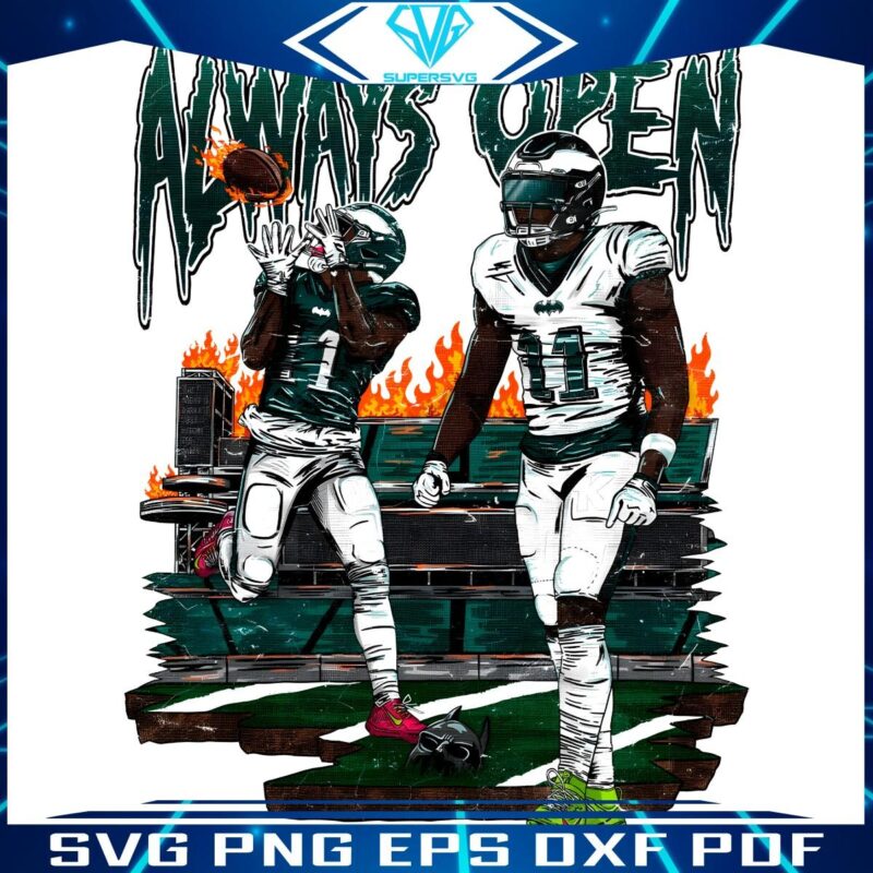 AJ Brown PNG Philadelphia Eagles Always Open Star