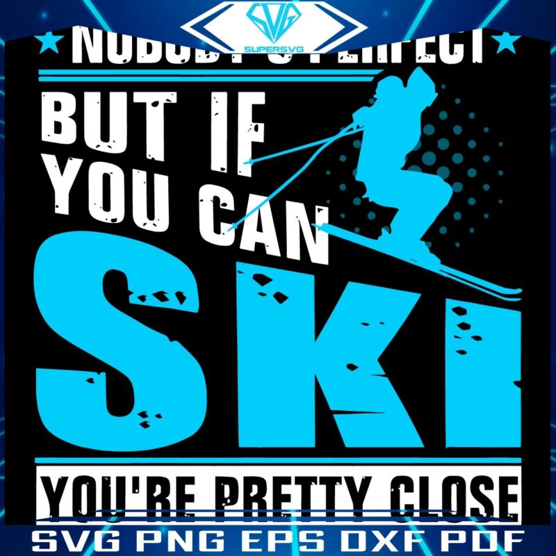 Almost Perfect Skiing Enthusiasts SVG Design