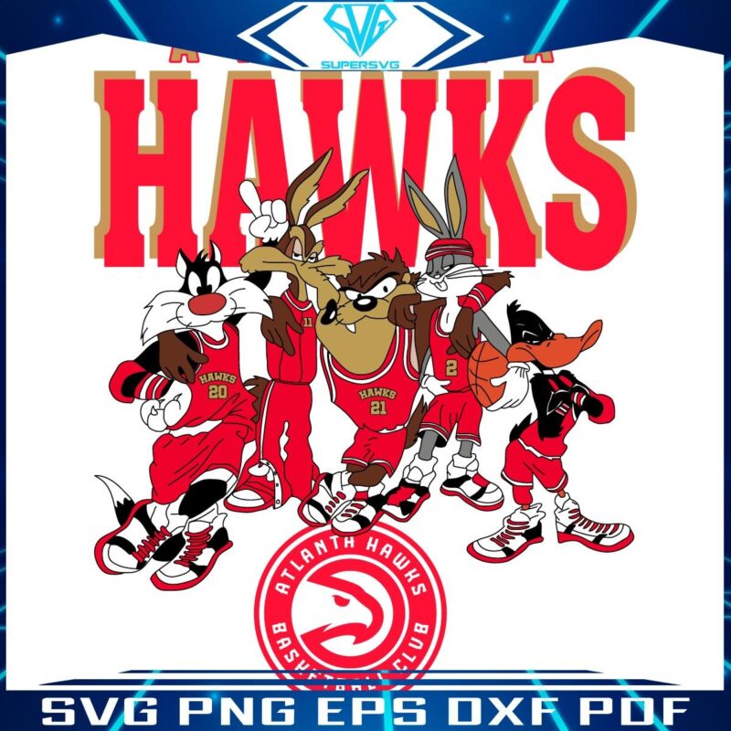 Atlanta Hawks Looney Tunes Basketball SVG Delight