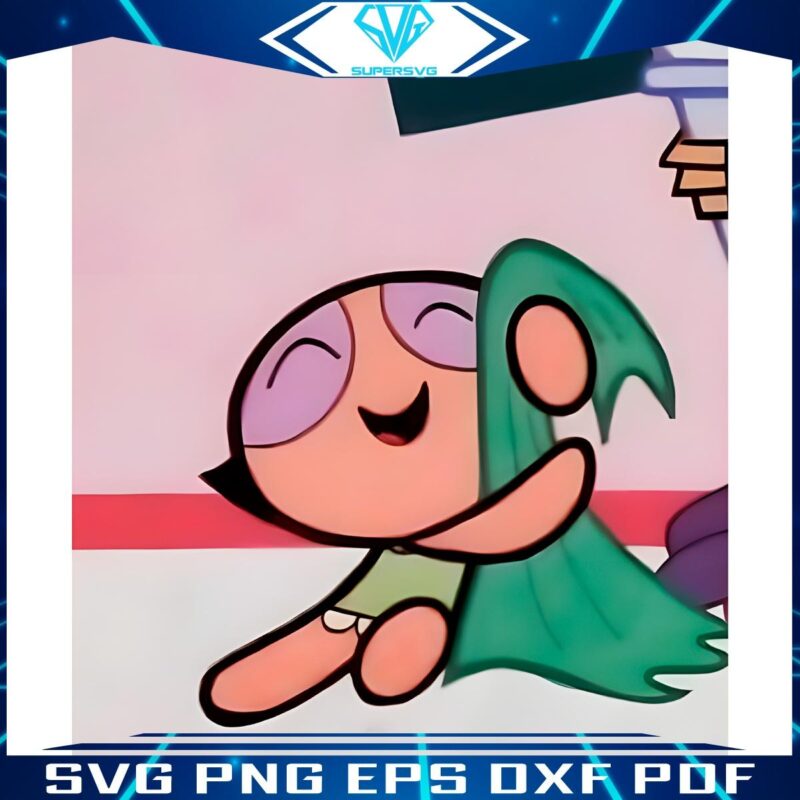 Buttercups Towel Hug Vibrant PNG of Powerpuff Girl