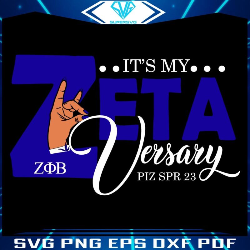 Celebrate My Zeta Phi Beta Versary with Personalized SVG