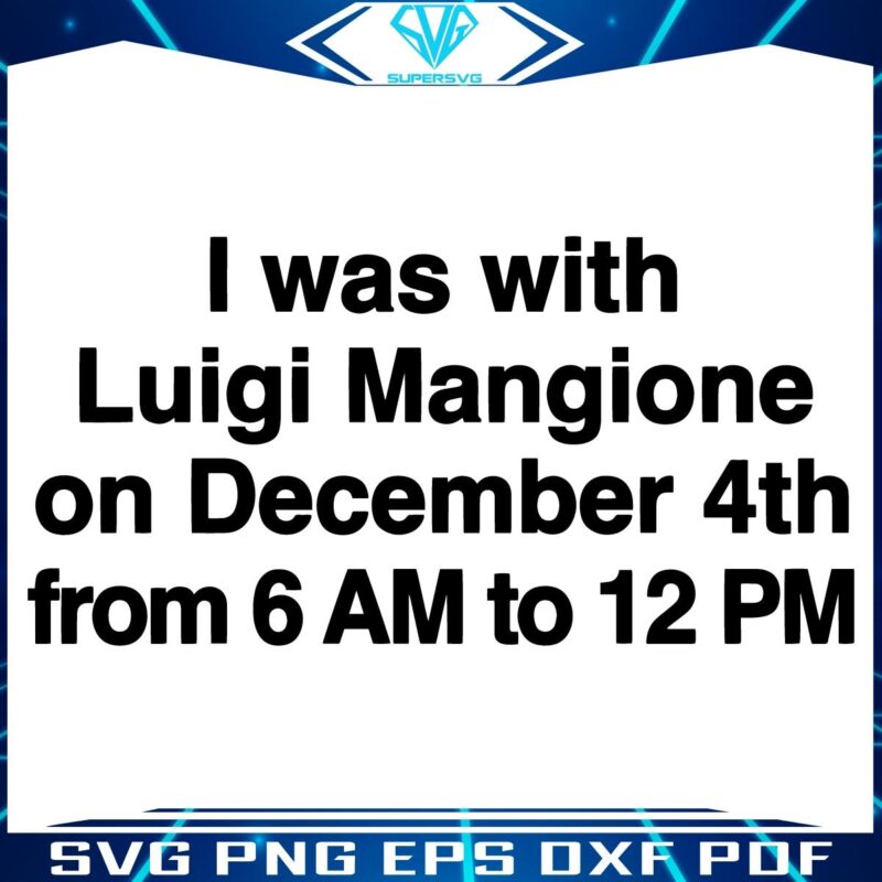 Chilling with Luigi Mangione December 4th SVG Edition